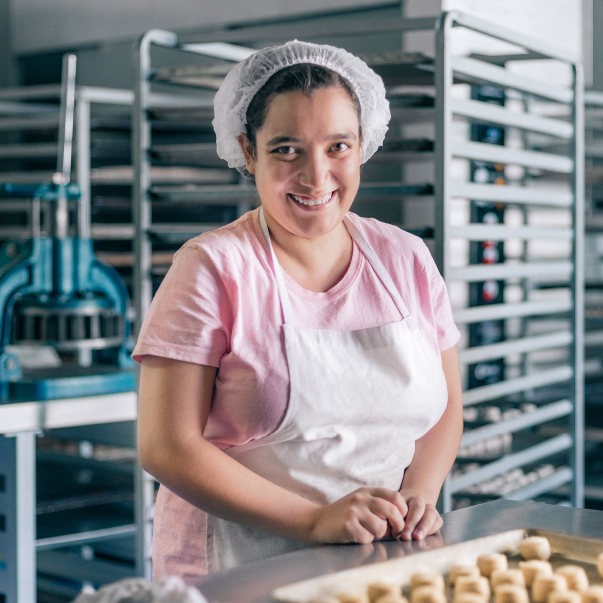 Woman in bakery